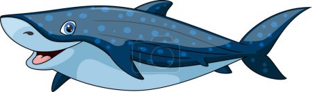 Vector illustration of Cute whale cartoon on white background