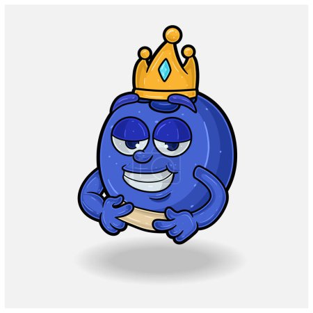 Love struck expression with Blueberry Fruit Crown Mascot Character Cartoon. Love struck expression with Blueberry Fruit Crown Mascot Character Cartoon. 