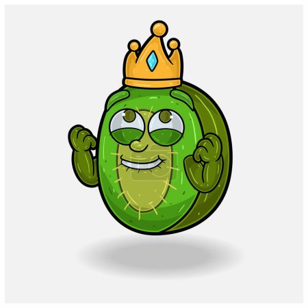 Kiwi Fruit Mascot Character Cartoon With Happy expression. 