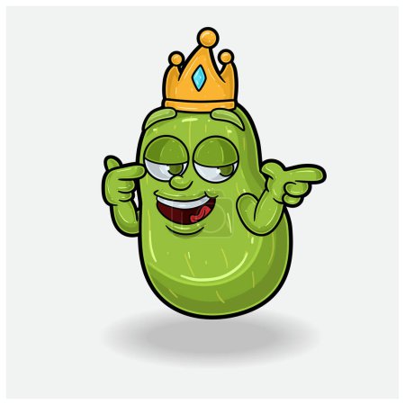 Pear Fruit Mascot Character Cartoon With Smug expression. 