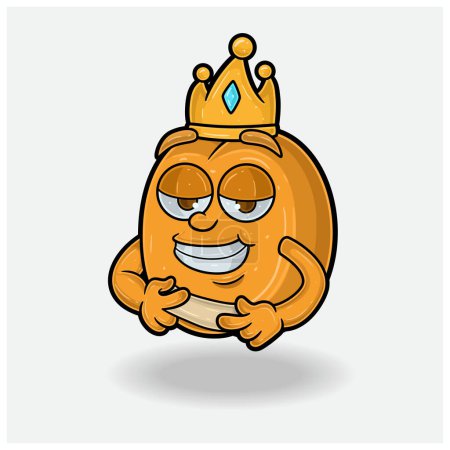 Apricot Mascot Character Cartoon With Love struck expression. 