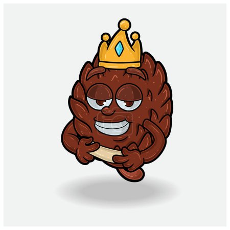 Pine Cone With Love struck expression. Mascot cartoon character for flavor, strain, label and packaging product. 