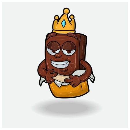 Chocolate With Love struck expression. Mascot cartoon character for flavor, strain, label and packaging product. 