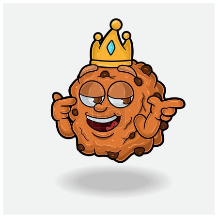 Cookies With Smug expression. Mascot cartoon character for flavor, strain, label and packaging product.