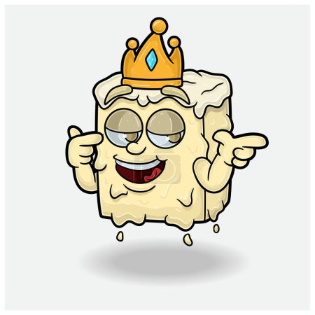 Margarine Mascot Character Cartoon With Smug expression. For brand, label, packaging and product. 