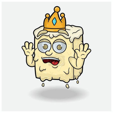 Margarine Mascot Character Cartoon With Shocked expression. For brand, label, packaging and product. 