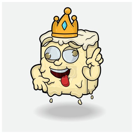 Margarine Mascot Character Cartoon With Crazy expression. For brand, label, packaging and product. 