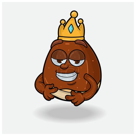 Chestnut Mascot Character Cartoon With Love traf den Ausdruck. Für Marke, Etikett, Verpackung und Produkt. 