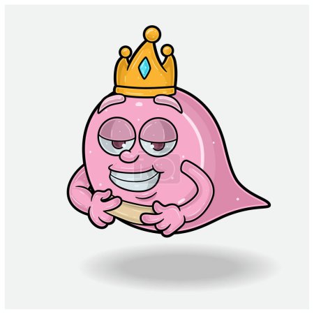 Bubble Gum Mascot Character Cartoon With Love traf den Ausdruck. Für Marke, Etikett, Verpackung und Produkt. 