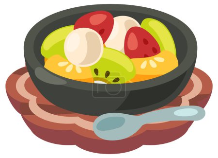 Téléchargez les illustrations : Illustration de fruit punch _ Cologne et illustration vectorielle de cuisson simple mignon - en licence libre de droit