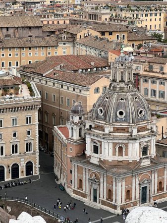 Photo for Top view of the Church of Santa Maria di Loreto, Rome - Royalty Free Image