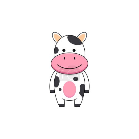 Téléchargez les photos : Graphismes vectoriels isolés de vache mignonne - en image libre de droit