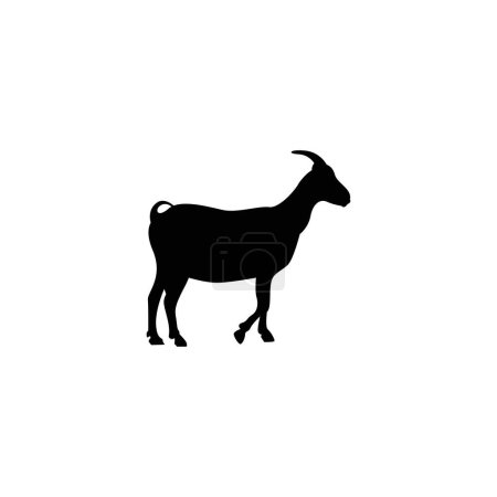 Téléchargez les photos : Icône de chèvre graphiques vectoriels isolés - en image libre de droit