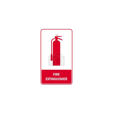 Ilustración de Fire extinguisher sign board vector graphics - Imagen libre de derechos