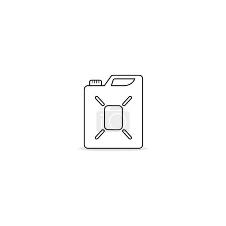 Illustration for Classic jerry can icon vector graphics - Royalty Free Image