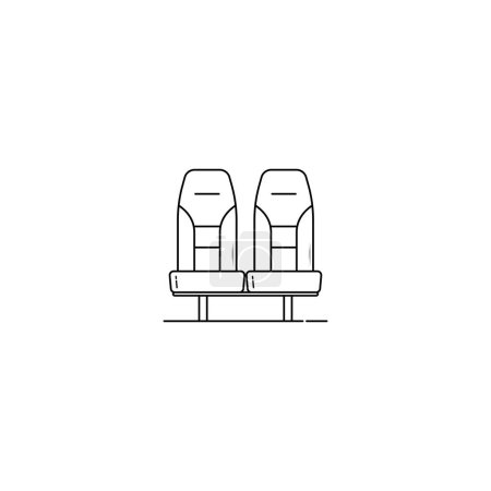Téléchargez les photos : Public transportation seats icon vector graphics - en image libre de droit