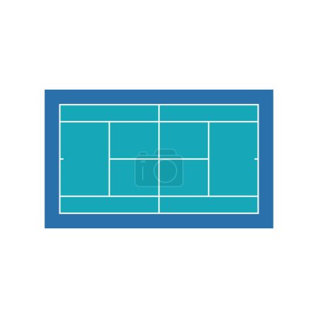 Téléchargez les photos : Vue du dessus des graphiques vectoriels du court de tennis - en image libre de droit