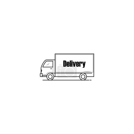 Téléchargez les photos : Delivery truck icon vector graphics - en image libre de droit