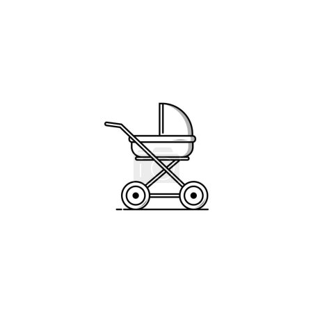 Téléchargez les photos : Baby stroller icon vector graphics - en image libre de droit