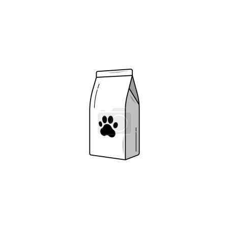 Téléchargez les photos : Icône de paquet d'aliments pour animaux graphiques vectoriels isolés - en image libre de droit