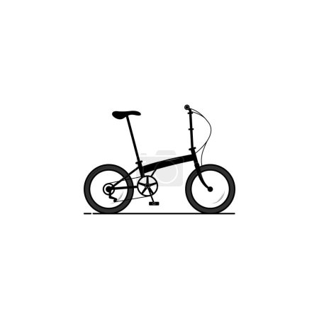 Téléchargez les photos : Folding bike isolated vector graphics - en image libre de droit
