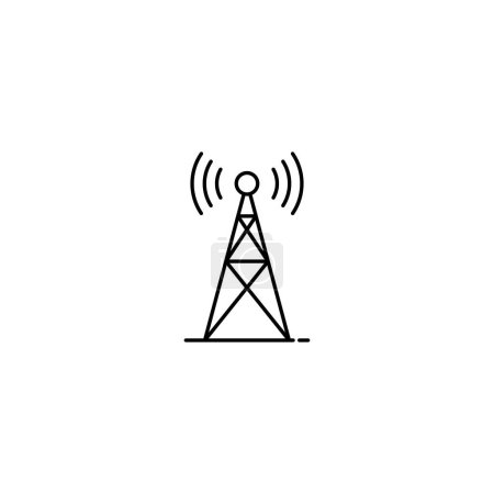Téléchargez les photos : Icône d'antenne radio graphiques vectoriels isolés - en image libre de droit
