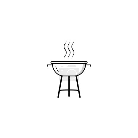 Téléchargez les photos : Barbecue icône grill graphiques vectoriels isolés - en image libre de droit