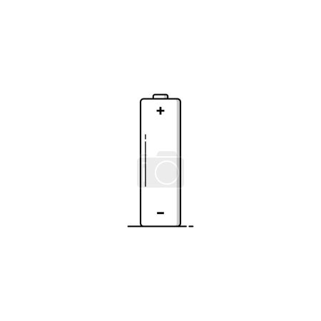 Téléchargez les photos : Icône de batterie électrique au lithium cylindre graphiques vectoriels isolés - en image libre de droit