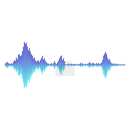 Illustration for Sound wave icon or template vector graphics - Royalty Free Image