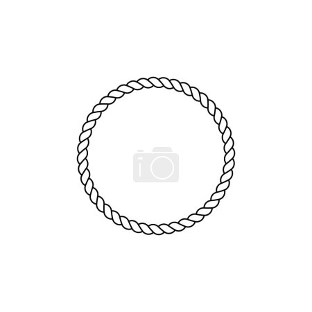 Téléchargez les photos : Icône de corde cercle graphiques vectoriels isolés - en image libre de droit