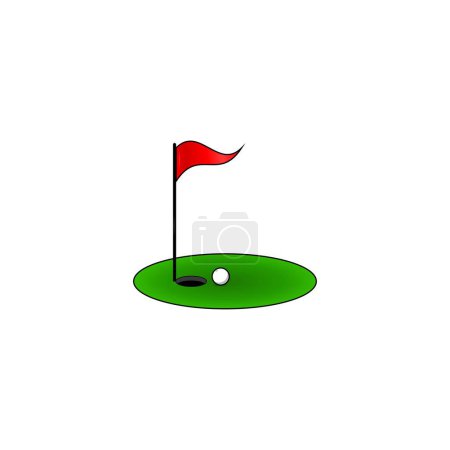 Téléchargez les photos : Graphiques vectoriels isolés de trou de golf - en image libre de droit