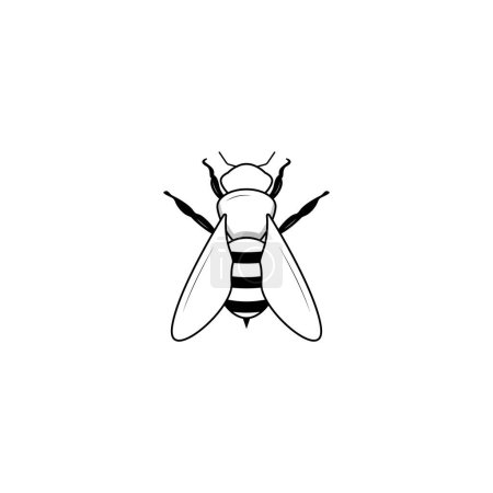 Téléchargez les photos : Icône d'abeille graphiques vectoriels isolés - en image libre de droit