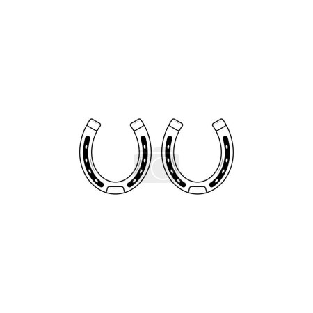 Illustration for Horseshoe icon isolated vector graphics - Royalty Free Image