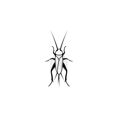 Téléchargez les photos : Icône d'insecte de cricket graphiques vectoriels isolés - en image libre de droit