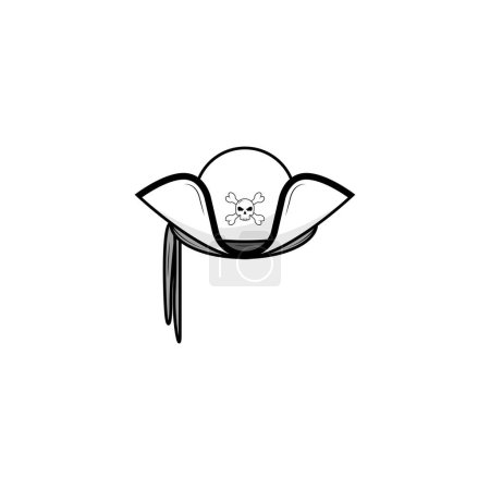 Téléchargez les photos : Pirates icône chapeau graphiques vectoriels isolés - en image libre de droit