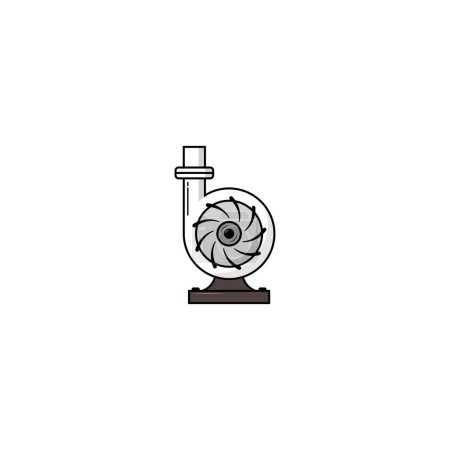 Illustration for Water pump icon isolated vector graphics - Royalty Free Image