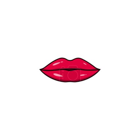 Téléchargez les photos : Lèvres rouges graphiques vectoriels isolés - en image libre de droit