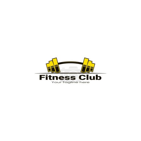Téléchargez les photos : Barbell ou club de fitness logo graphiques vectoriels - en image libre de droit