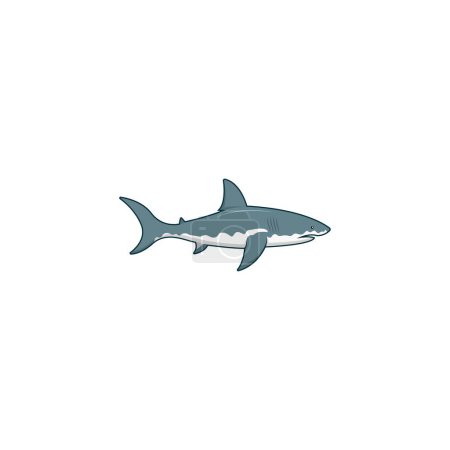 Téléchargez les photos : Icône de requin graphiques vectoriels isolés - en image libre de droit