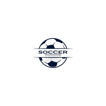 Illustration for Soccer championship logo design vector graphics - Royalty Free Image