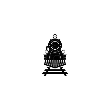 Téléchargez les photos : Graphiques vectoriels d'icône de locomotive vintage - en image libre de droit