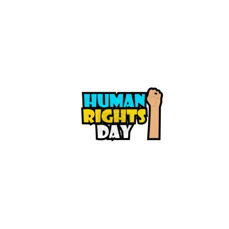 Téléchargez les photos : Graphismes vectoriels de l'effet de texte Human Right Day - en image libre de droit