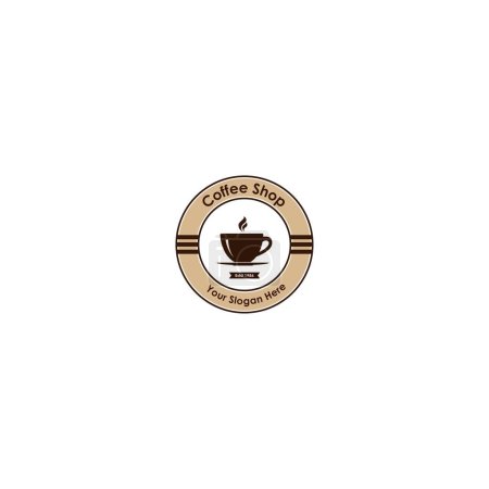 Téléchargez les photos : Logo du café, autocollant circulaire ou vignette graphique vectorielle - en image libre de droit