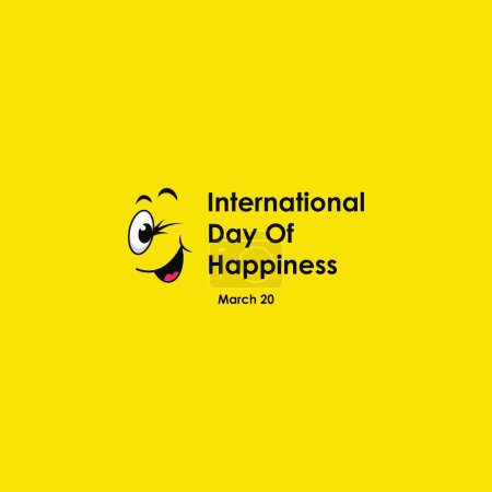 Téléchargez les photos : Graphismes vectoriels de fond de la Journée internationale du bonheur - en image libre de droit
