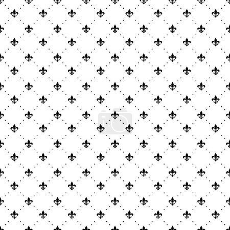 Ilustración de Flor de lis de lujo sin costuras patrón negro y blanco de fondo - Imagen libre de derechos