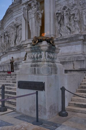 Photo for Rome, Italy - September 22, 2022 - The Altare della Patria, Altar of the Fatherland, officially called the National Monument to Victor Emmanuel II, also simplified as Vittoriano - Royalty Free Image