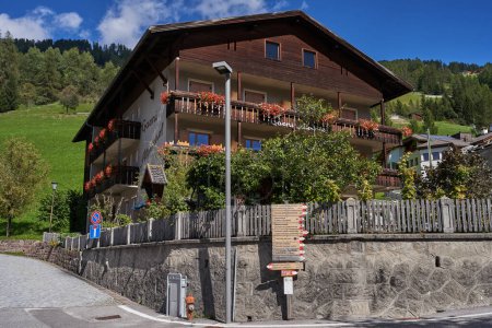 Photo for Sesto-Sexten, Italy - September 19, 2022 - The charming village of Sexten/Sesto is nestled in the striking mountain world of the Sexten Dolomites - Royalty Free Image