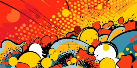 VIntage retro comics boom explosion crash bang cover book design with light and dots. Can be used for decoration or graphics. Graphic Art. Vector