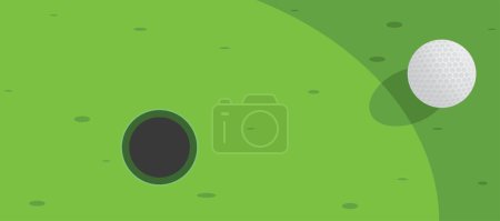 Photo for Golf ball and playing golf on green ground - Royalty Free Image