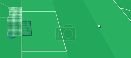 Photo for Soccer ball standing at penalty spot in soccer match - Royalty Free Image
